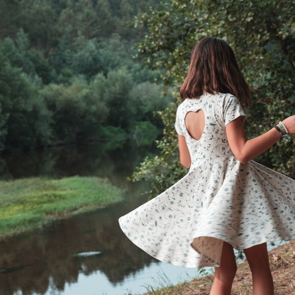Sweetheart Twirl Dress in Scandi Floral