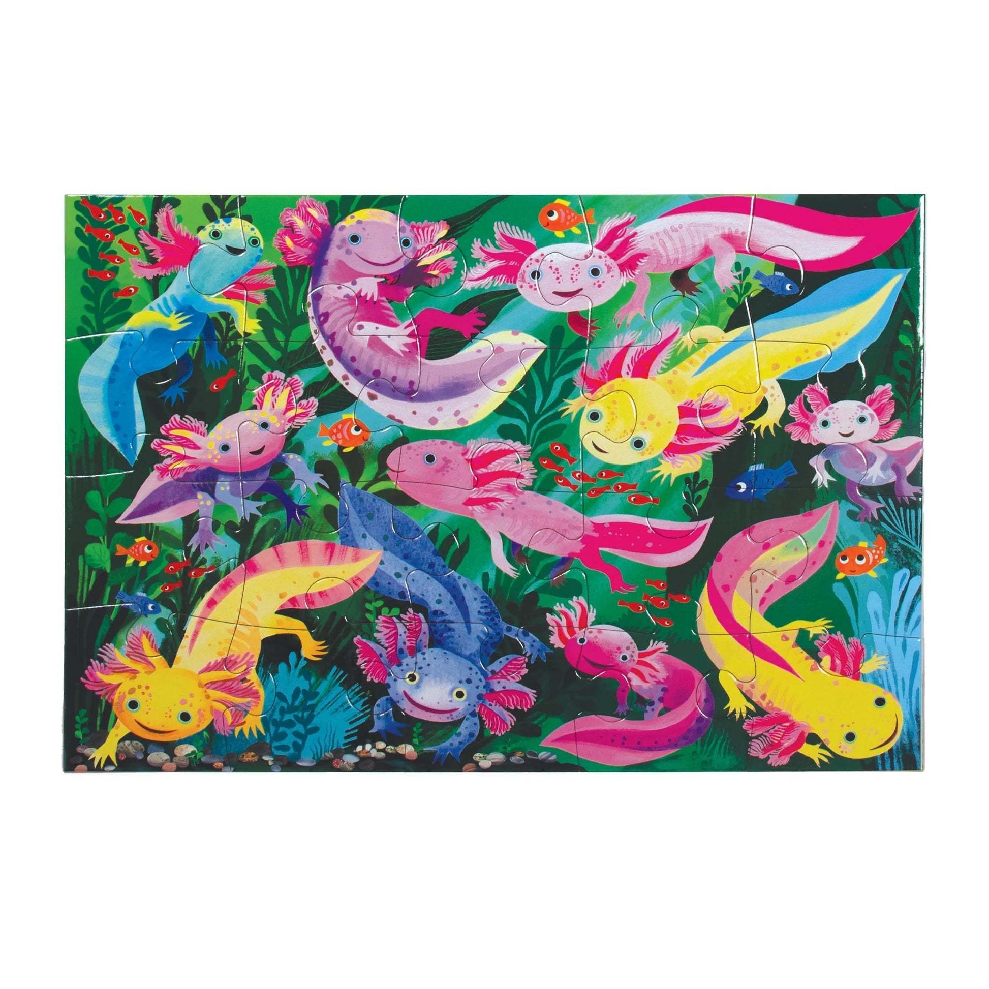completed Axolotl 20-Piece Puzzle