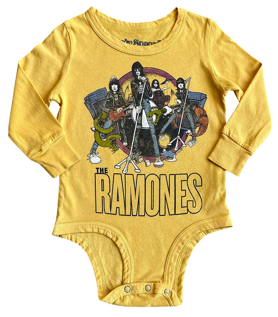 Ramones Organic Long Sleeve Onesie flat lay