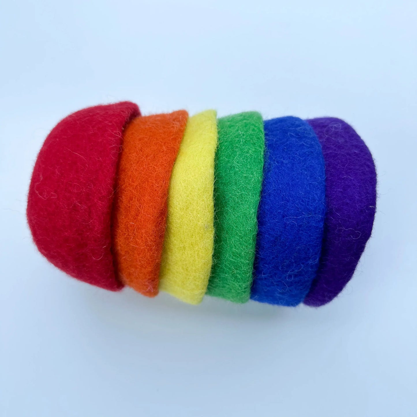 felt rainbow bowls