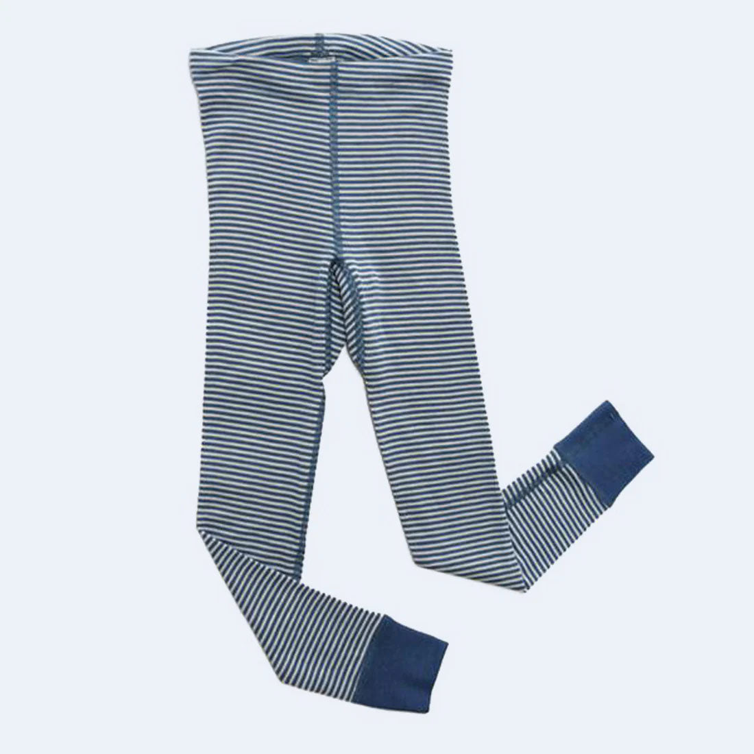 Blue striped leggings