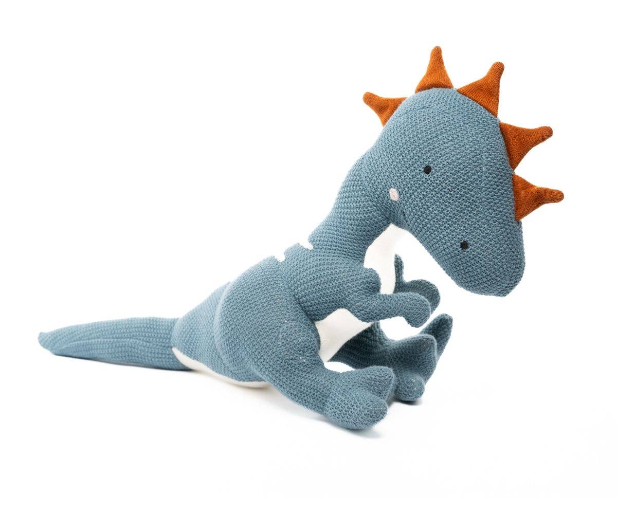 Organic blue stuffed t-rex