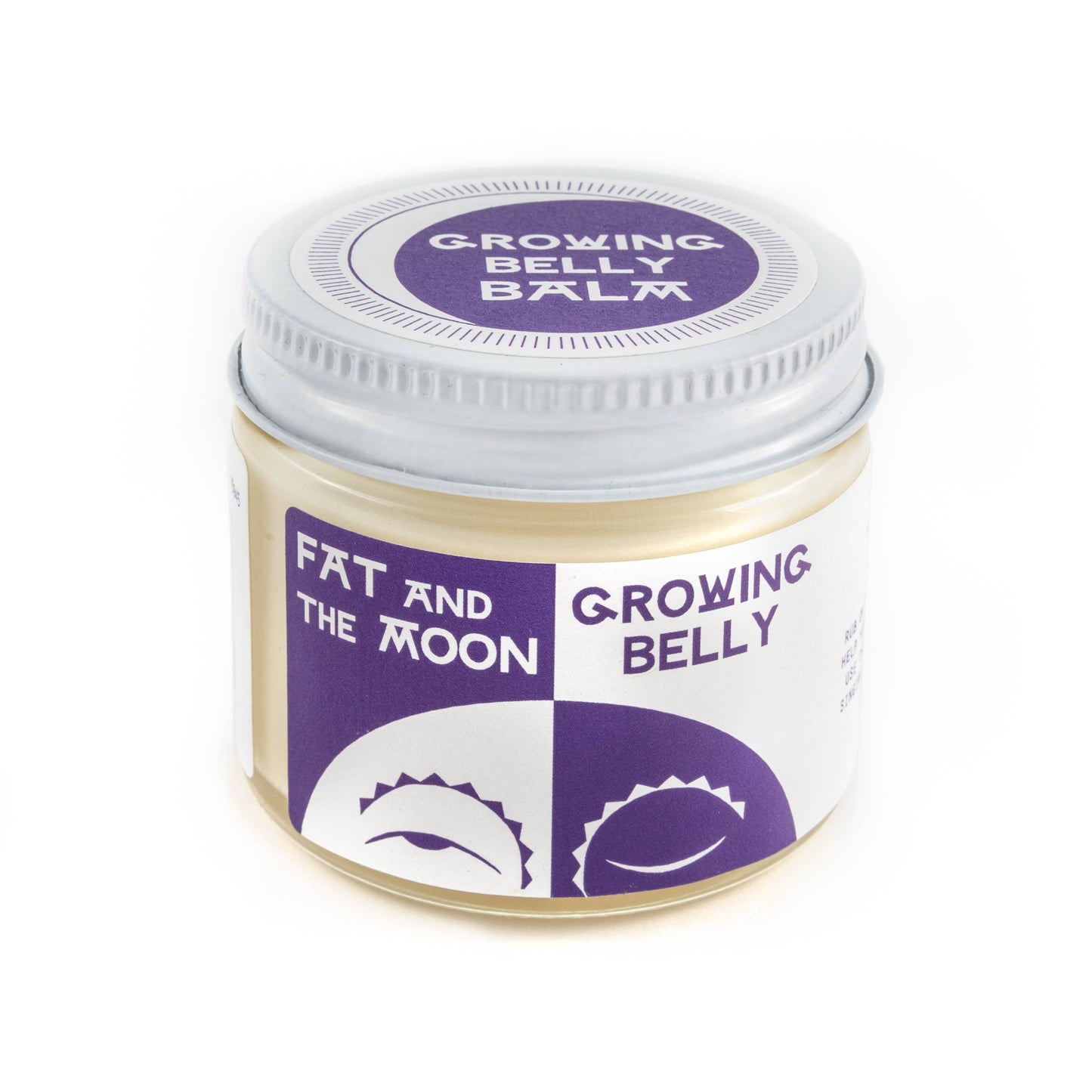 a jar of growing belly balm by Fat and the Moon