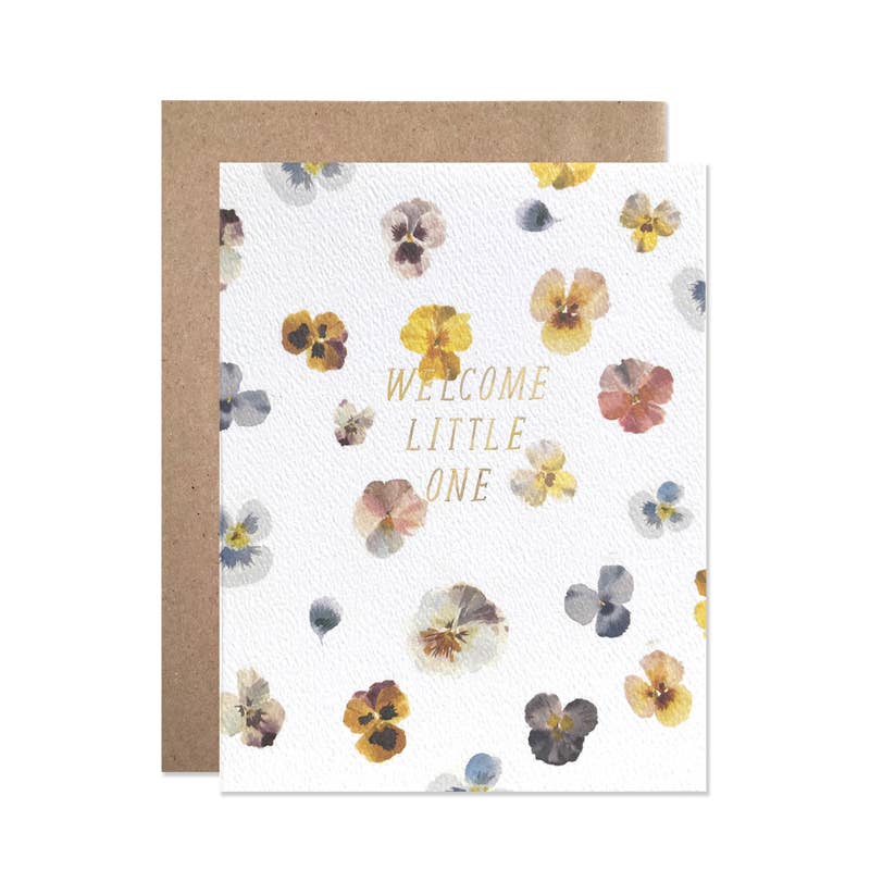 Welcome little one daisy card with envelope