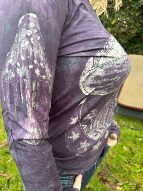 One-Of-A-Kind Hand Painted Long-Sleeve Top
