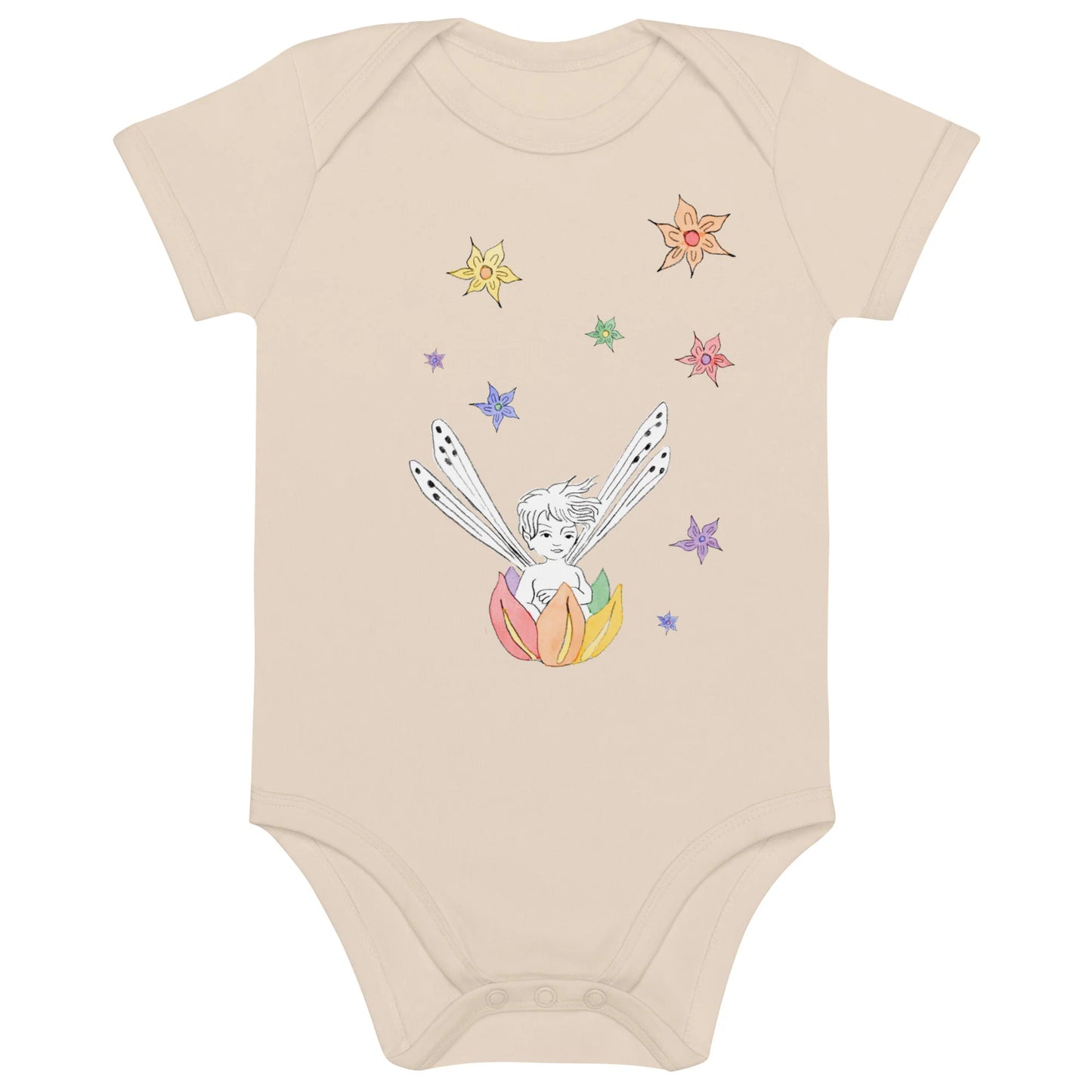 rainbow fairy boat organic onesie