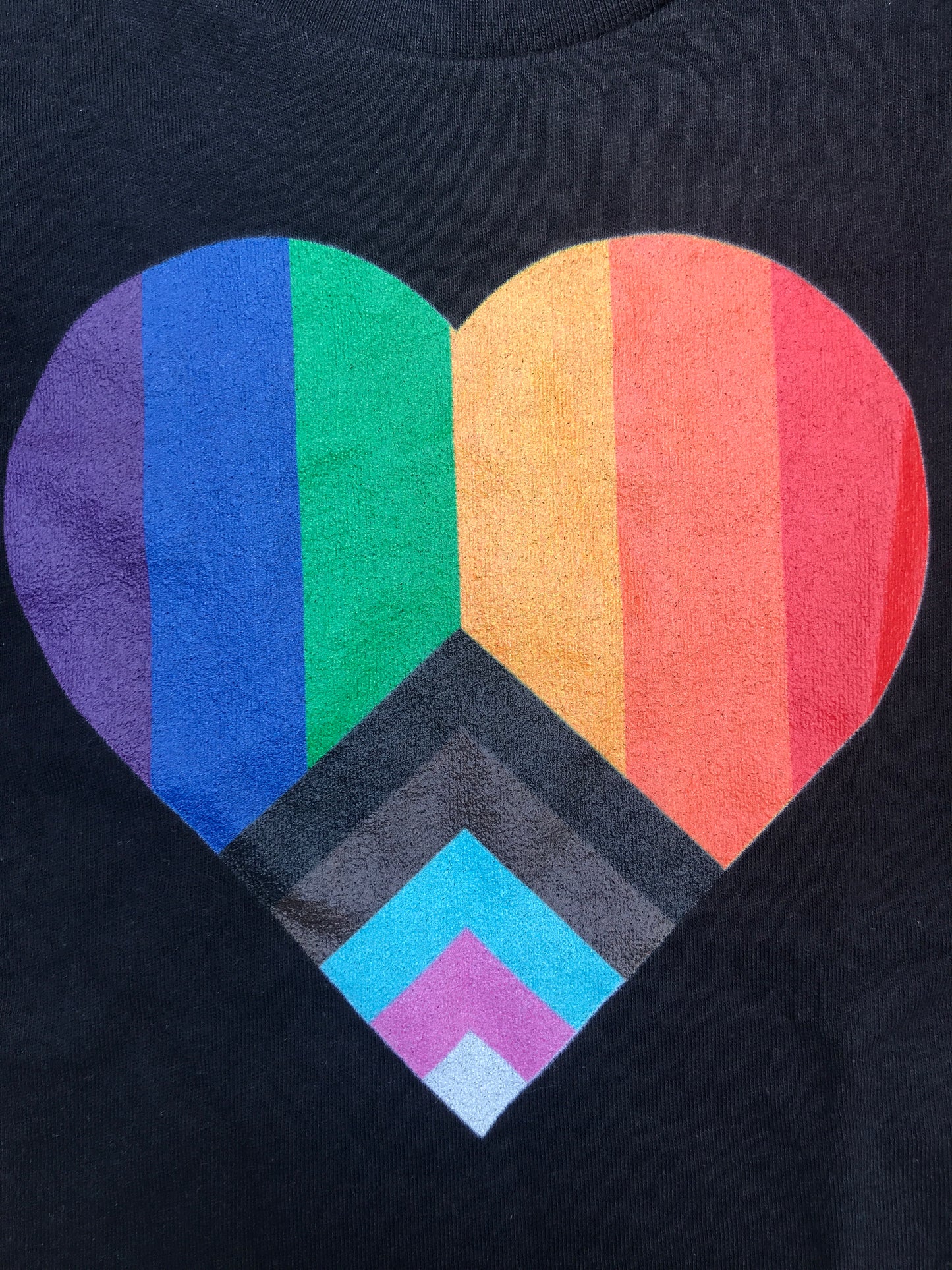 pride heart print detail
