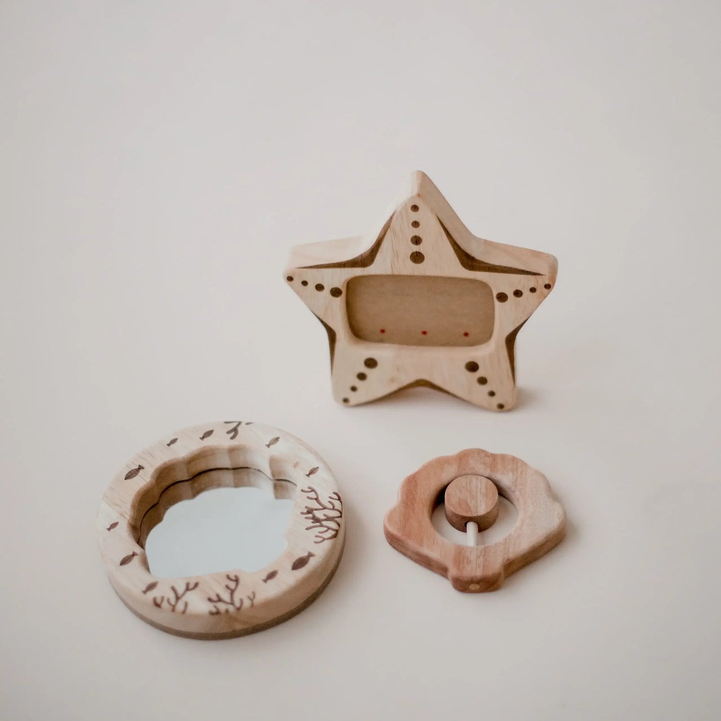 ocean shore wooden baby gift set