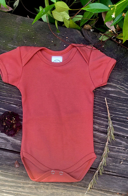 Terracotta Short Sleeve Onesie