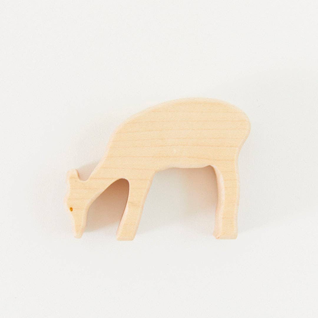wooden deer figurine