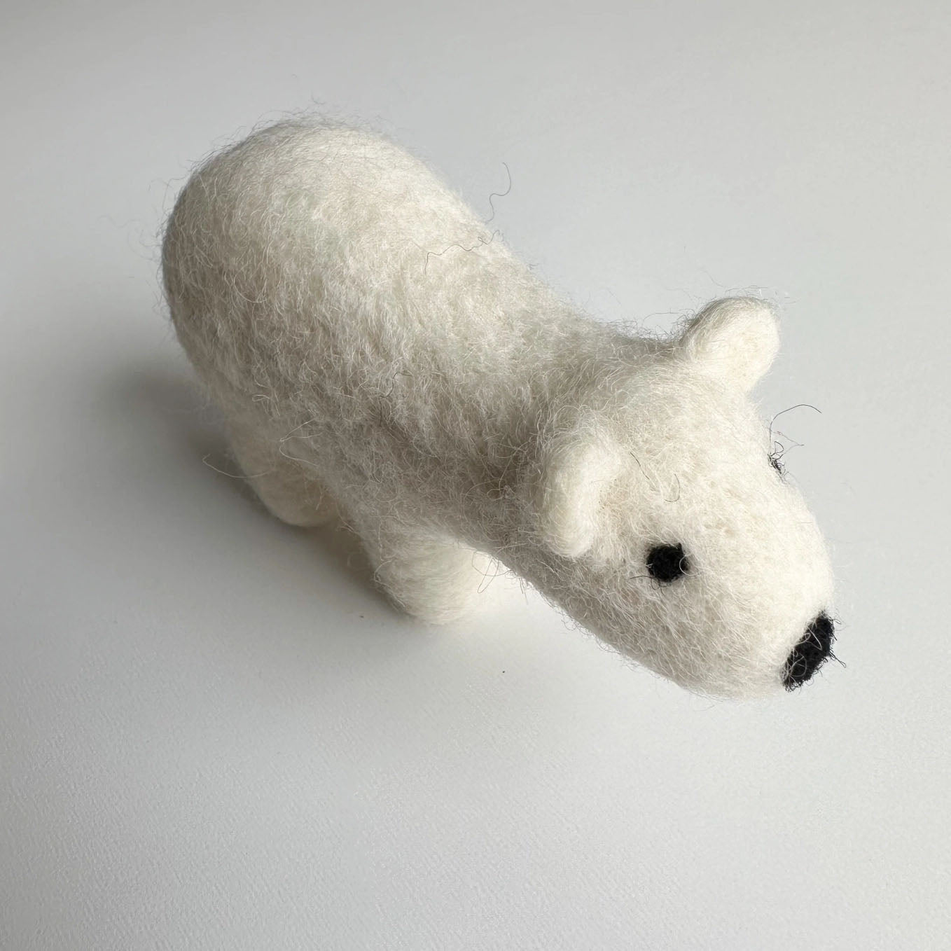 Wool felt polar bear