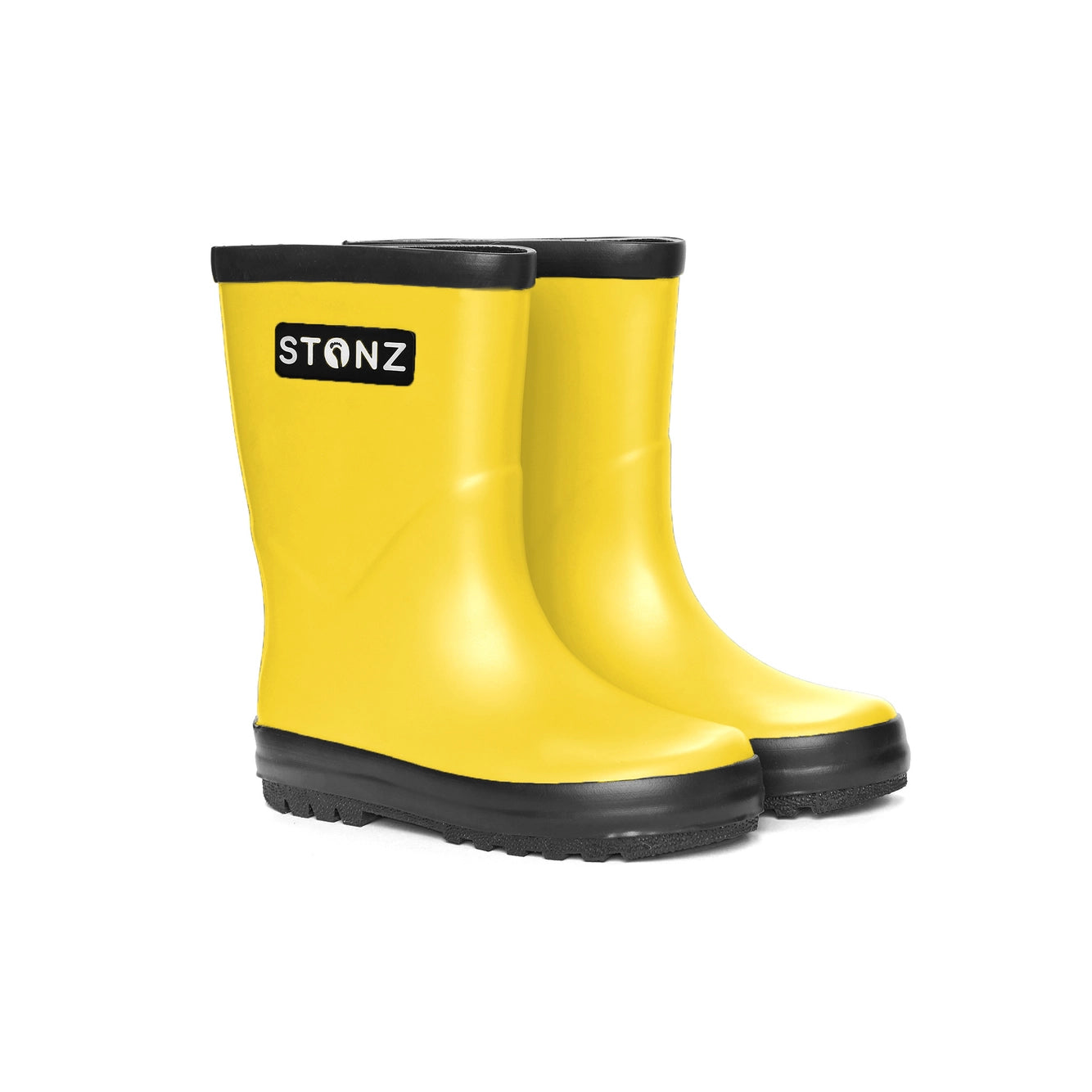 natural rubber rain boots yellow