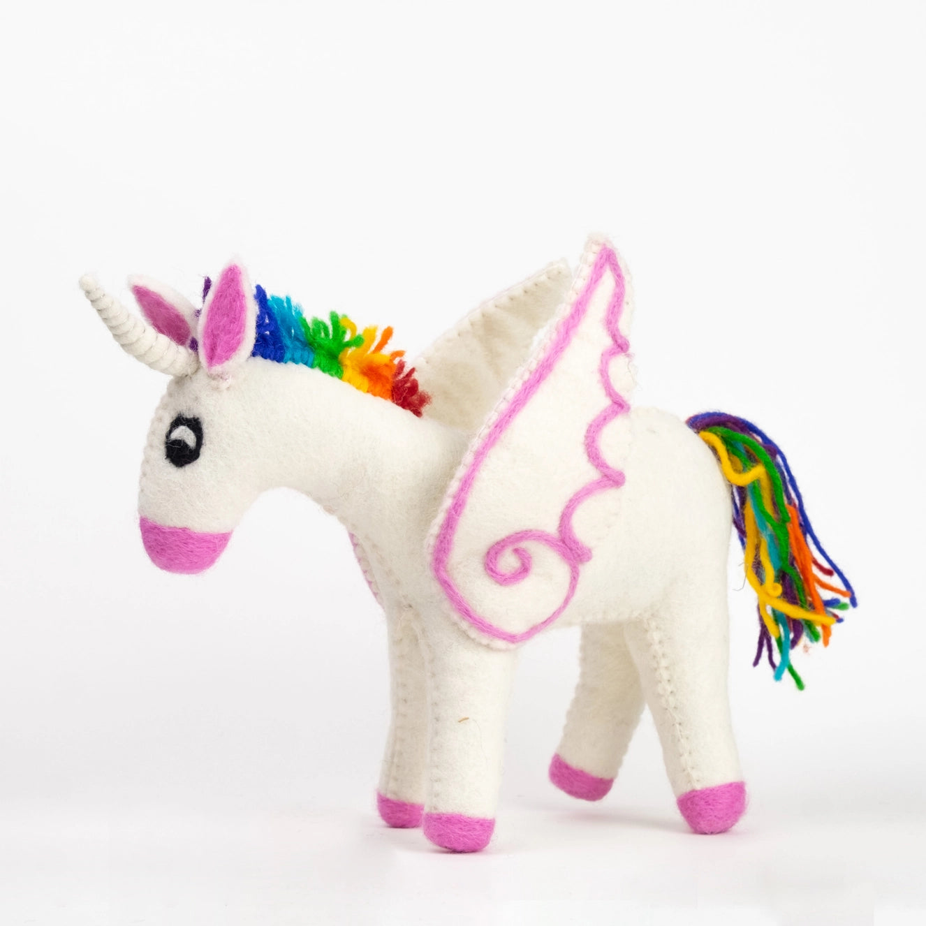 felt rainbow unicorn large