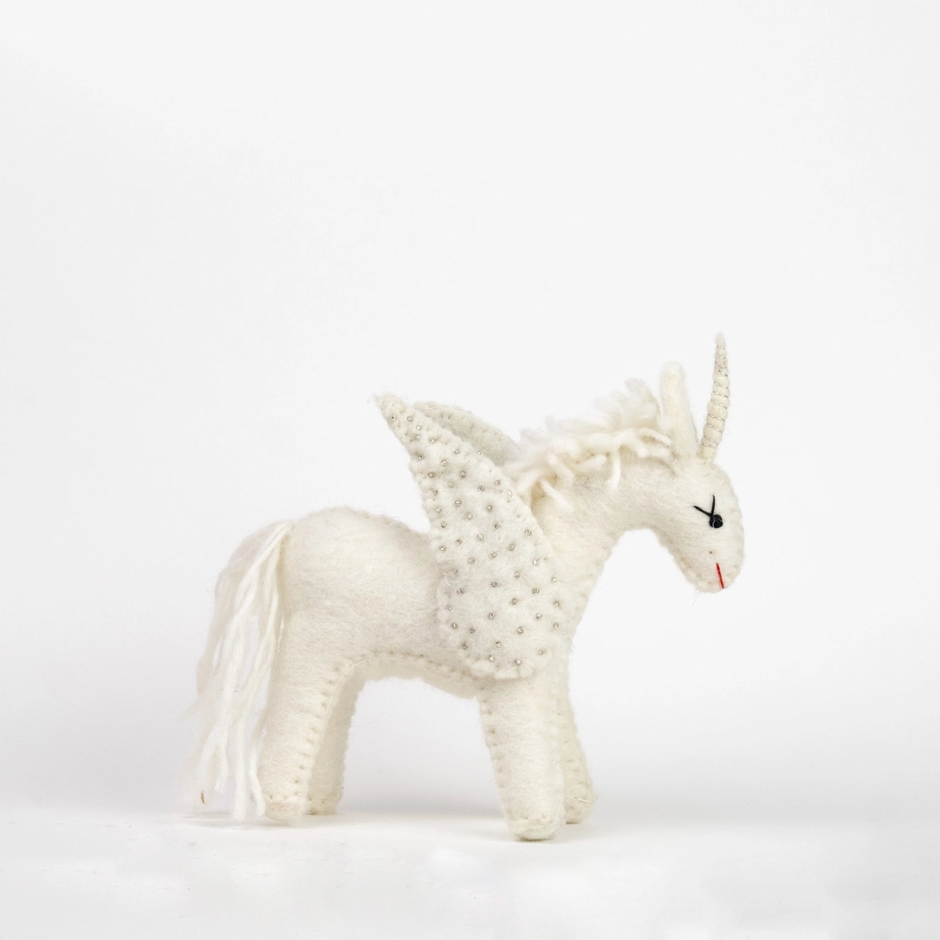 felt white unicorn small