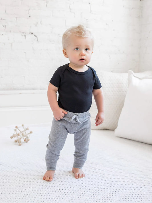 Organic Short Sleeve Onesie in Black