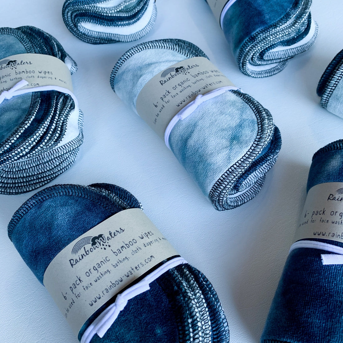 Handdyed Organic Wipes/Wash cloths