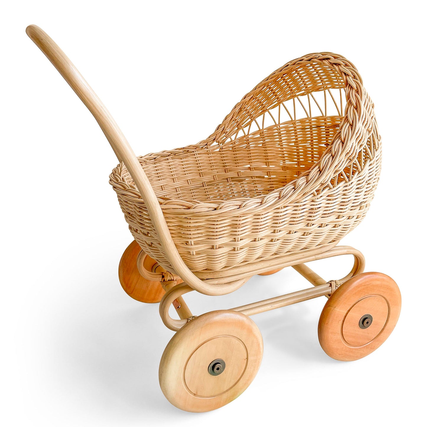 Poppie Rattan Doll Pram