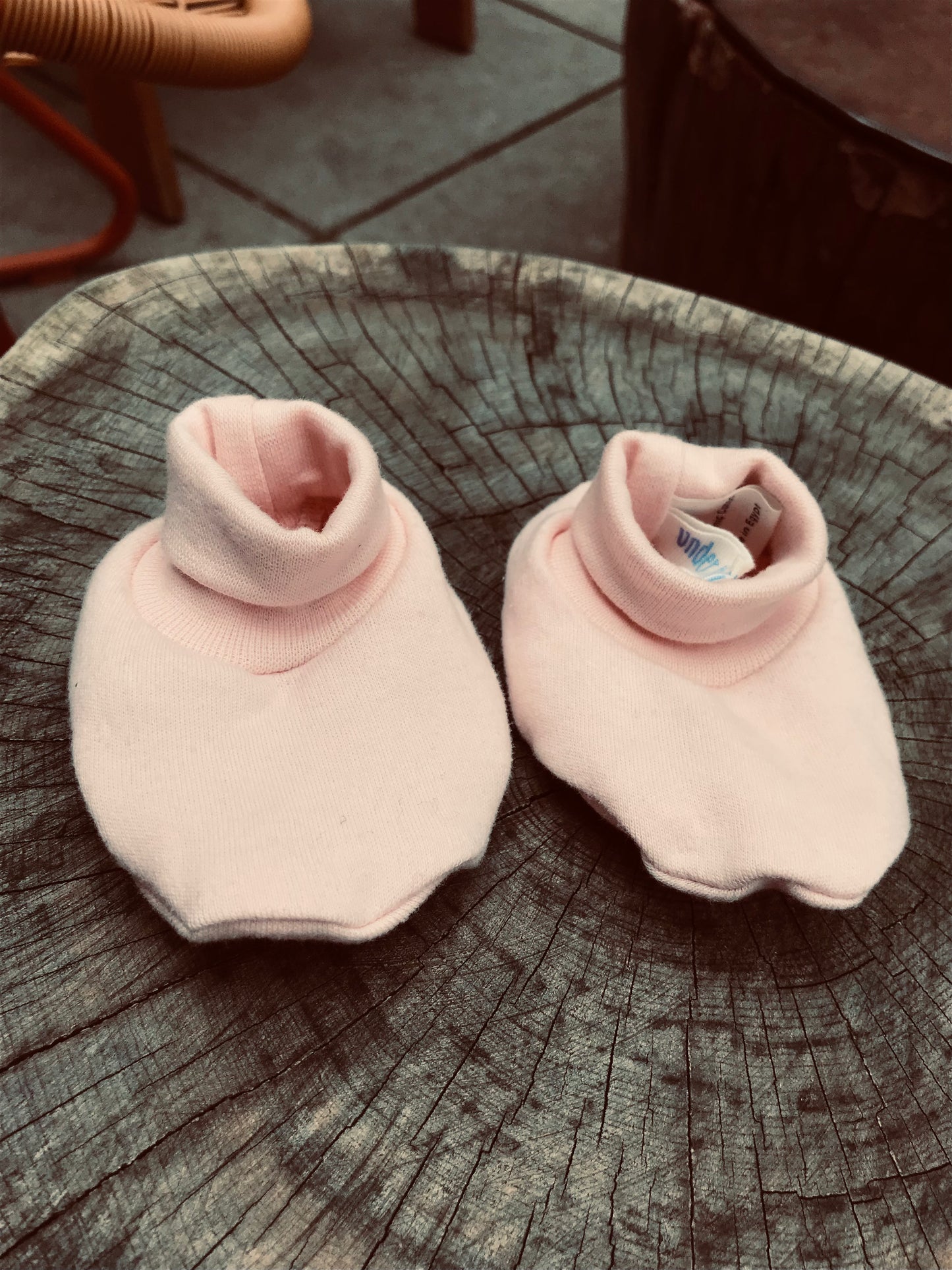 Organic Cotton Booties in Pink
