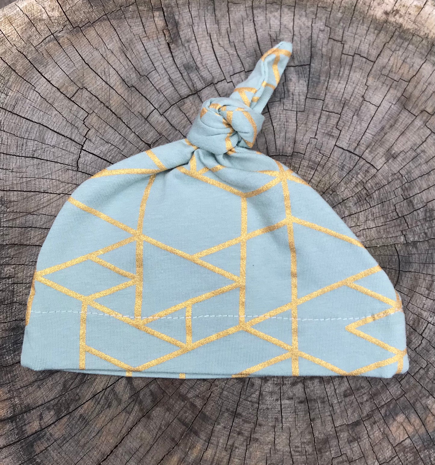 Gold Geometric Baby Hat