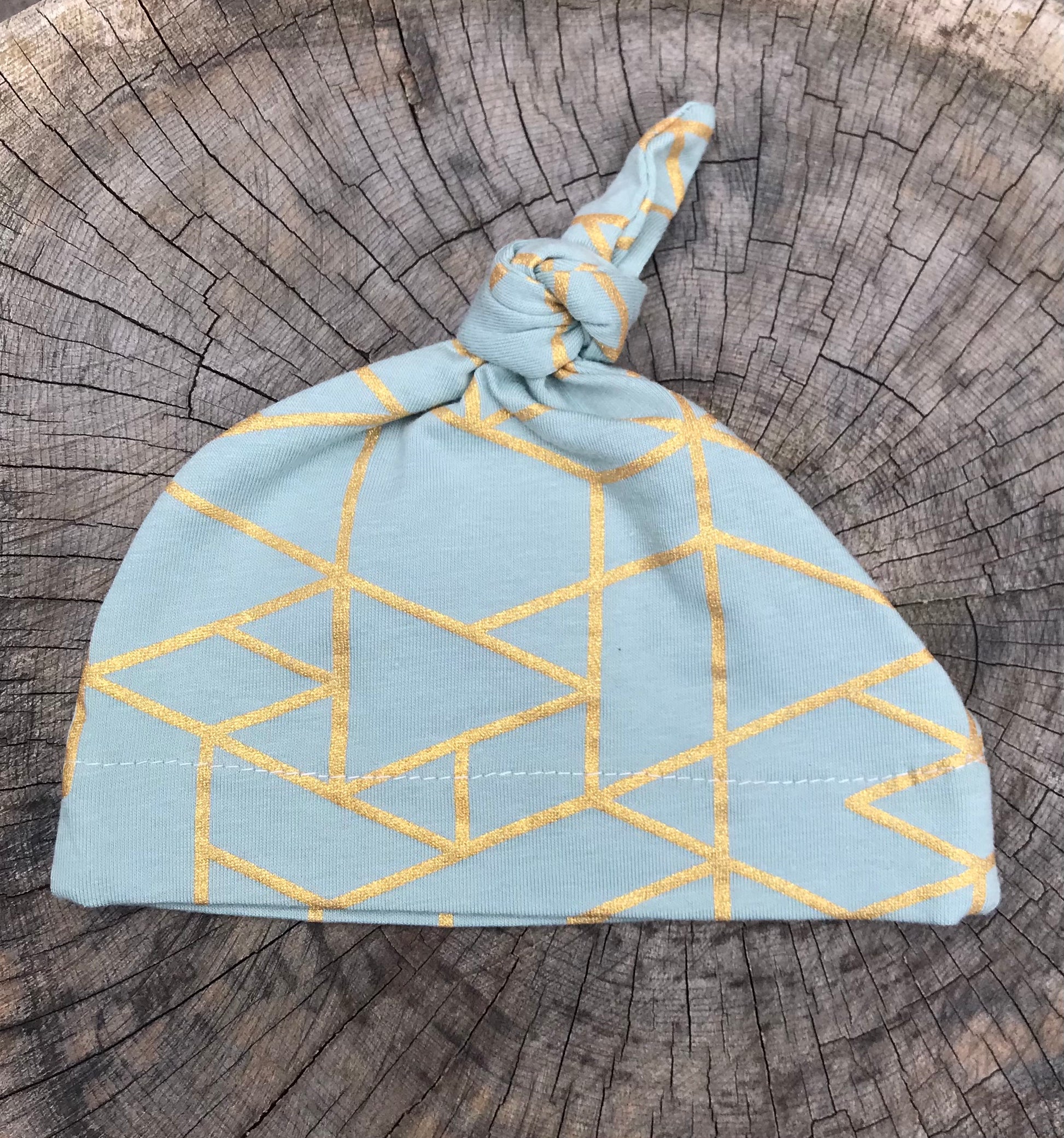 Gold Geometric Baby Hat