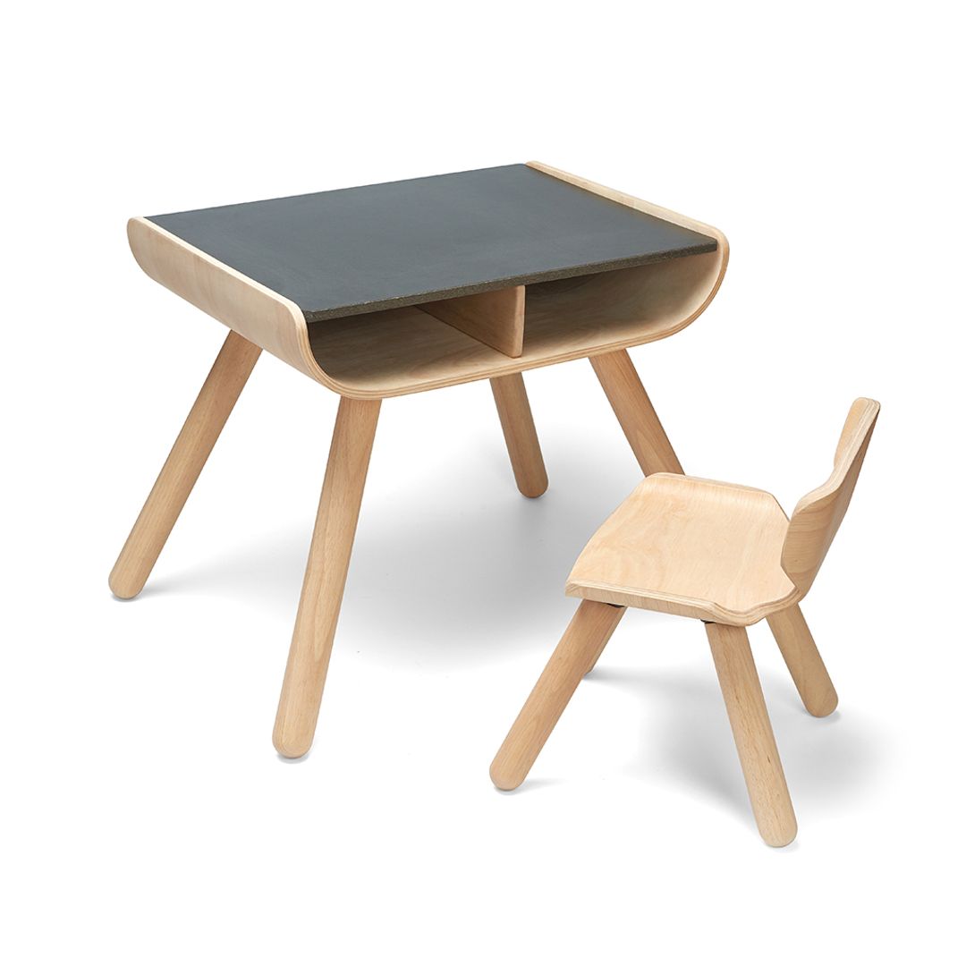 black Table & Chair Set By Plan Toys