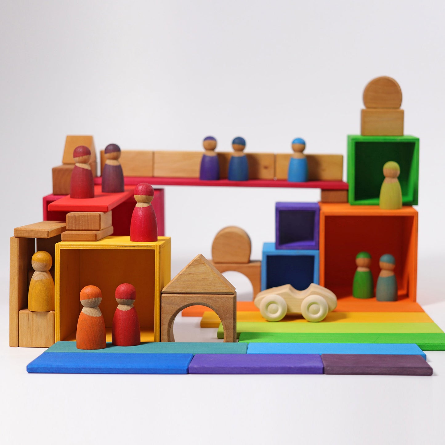 Wooden Rainbow Nesting Boxes