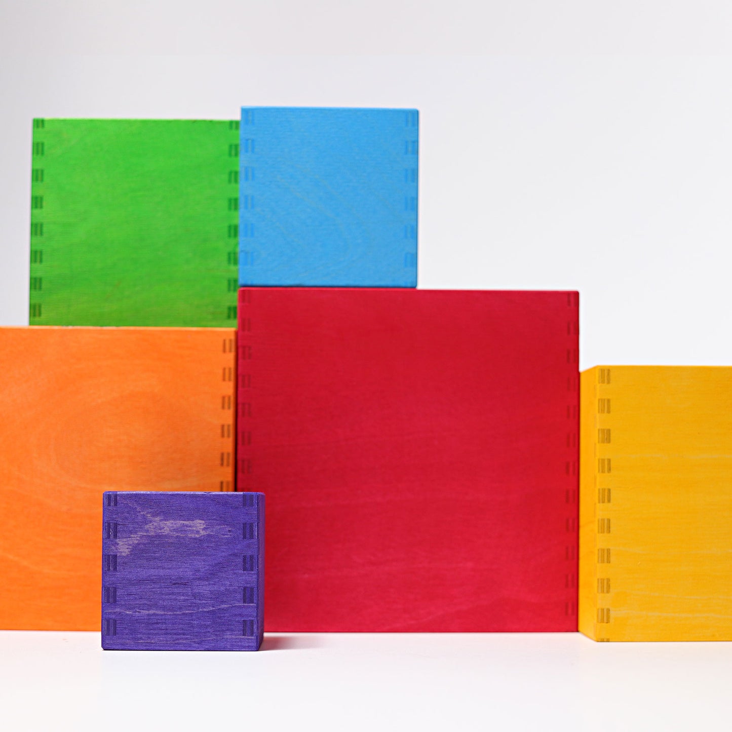 Wooden Rainbow Nesting Boxes