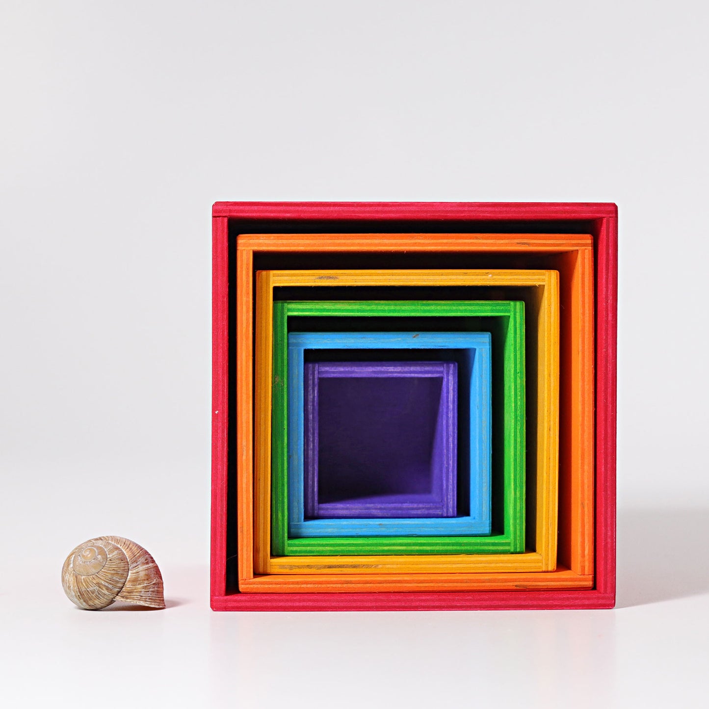Wooden Rainbow Nesting Boxes
