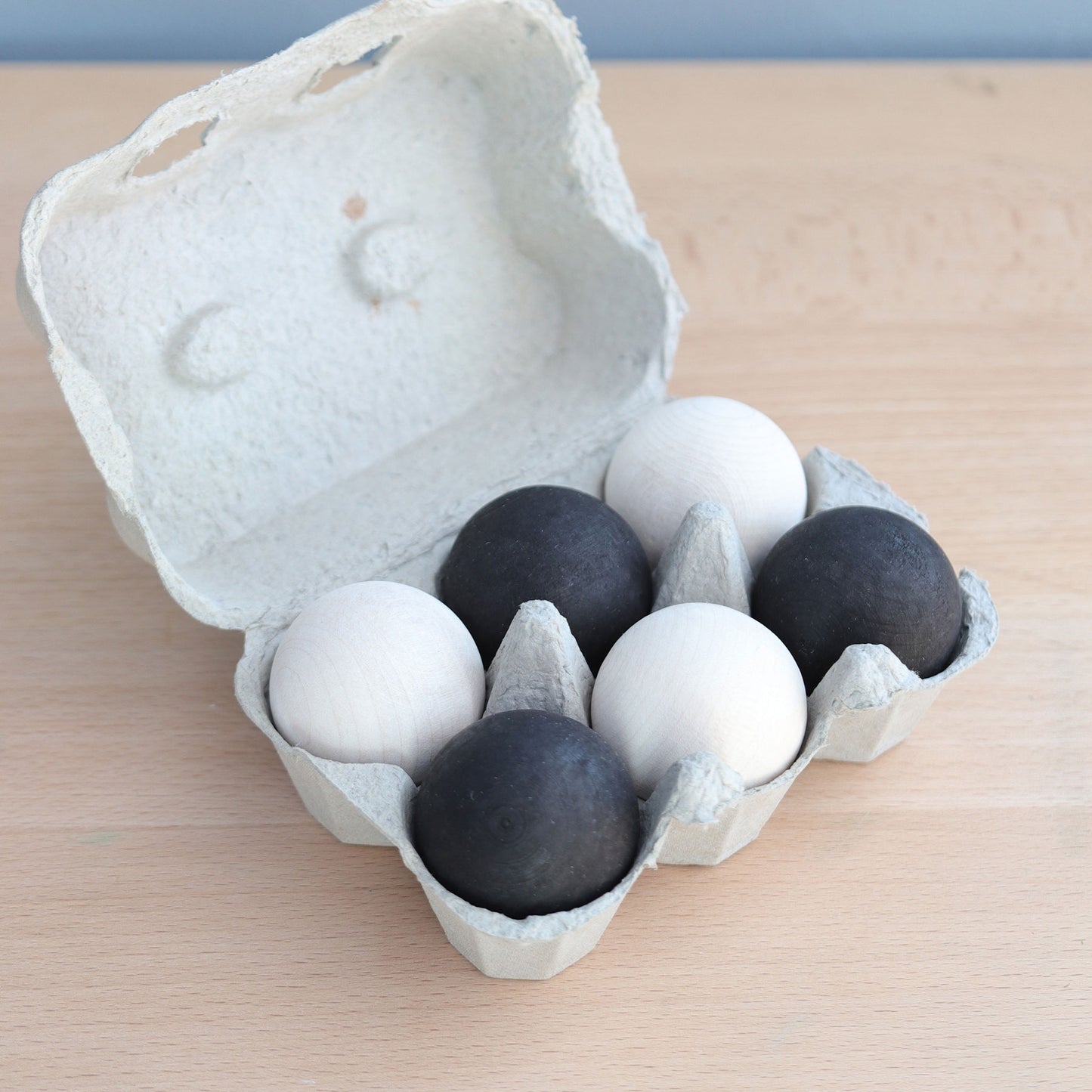 Set of Monochrome Wood Balls
