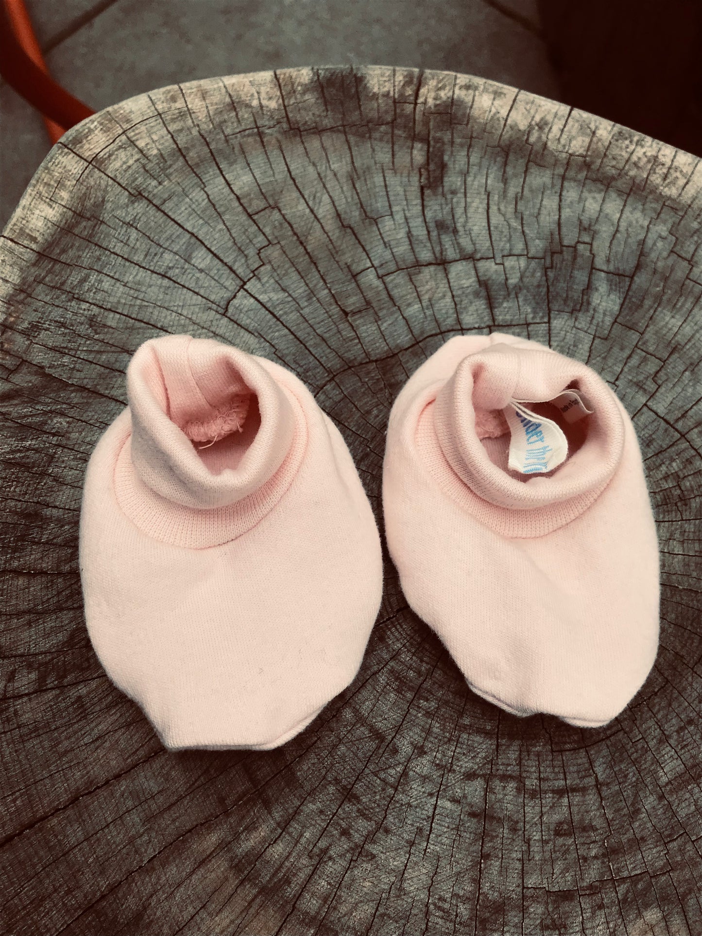 Organic Cotton Booties in Pink