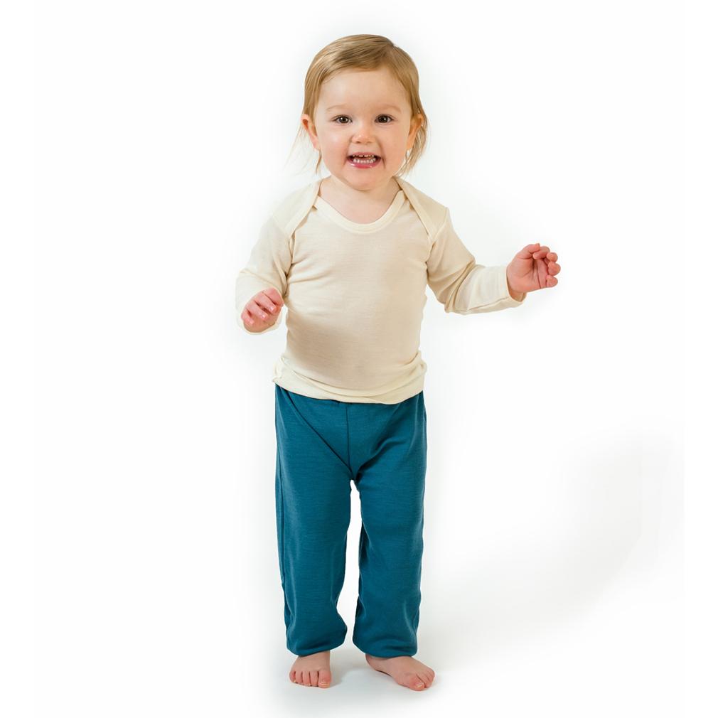 Ocean blue baby wool and silk hocosa legging