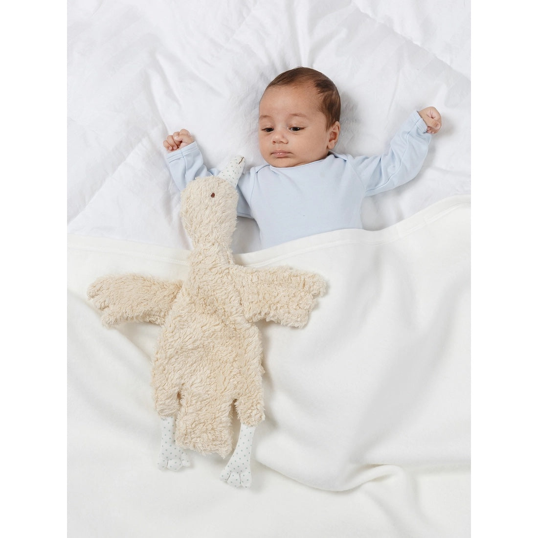 Abigail Goose Sherpa Toy with baby