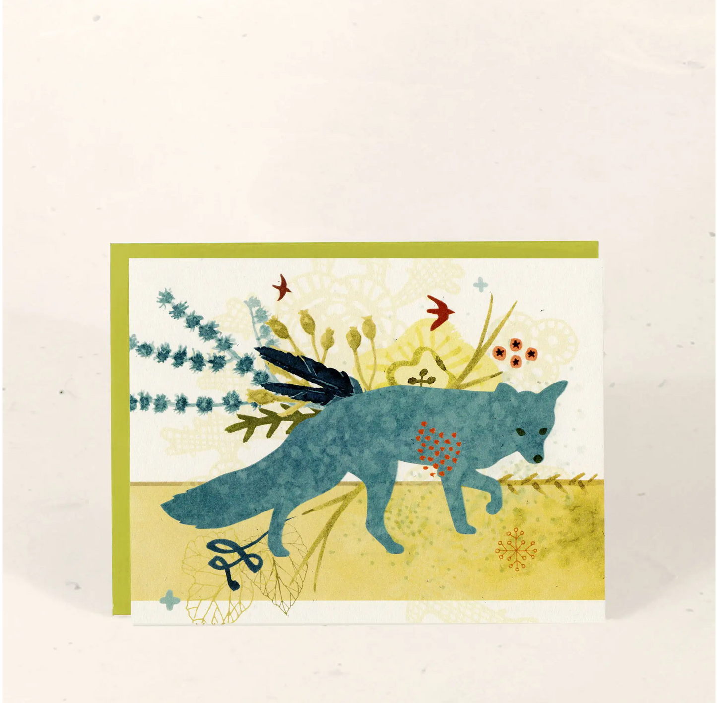 Blue Fox greeting card