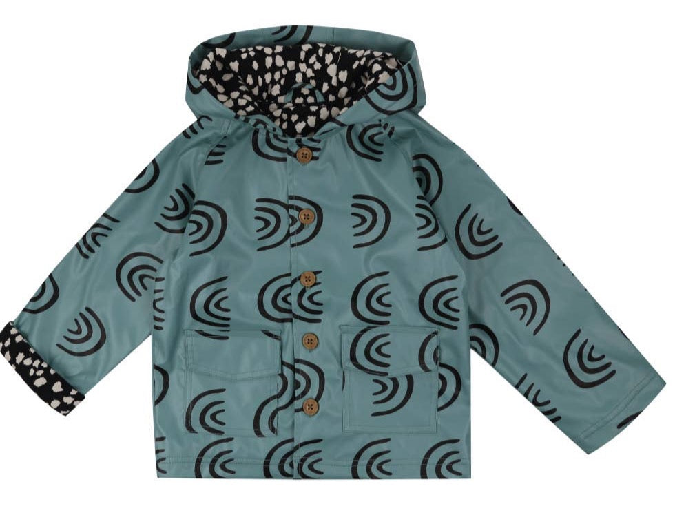 Marine rainbow raincoat
