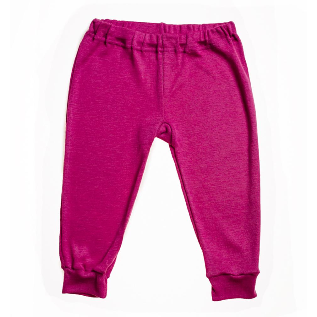 Raspberry Silk Wool Baby Leggings