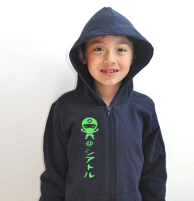 Ninja Climbing on the Space Needle Hoodie