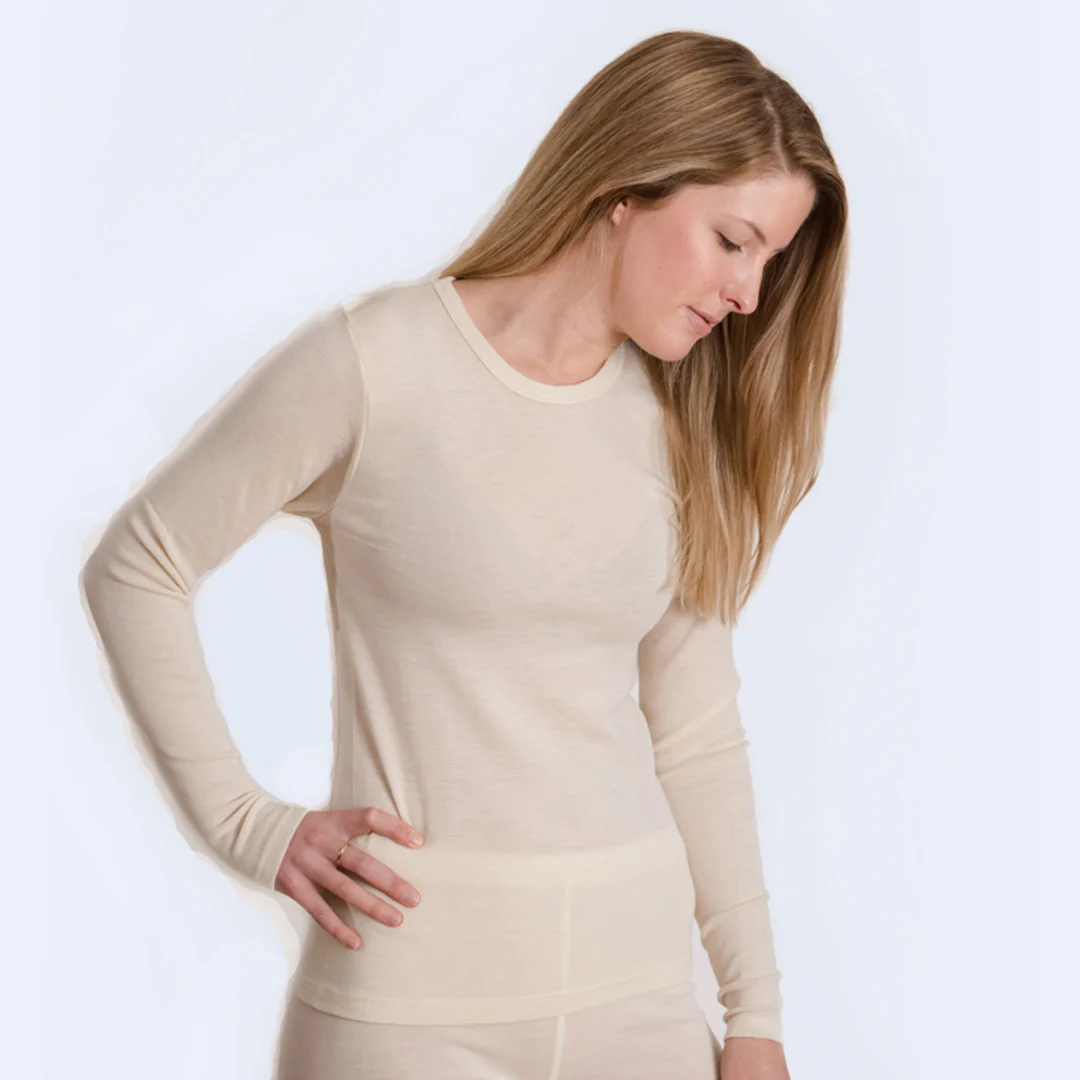ORGANIC WOOL/SILK LONG SLEEVE Natural