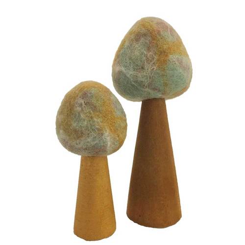 Earth Wool Felt Tree Set of 2