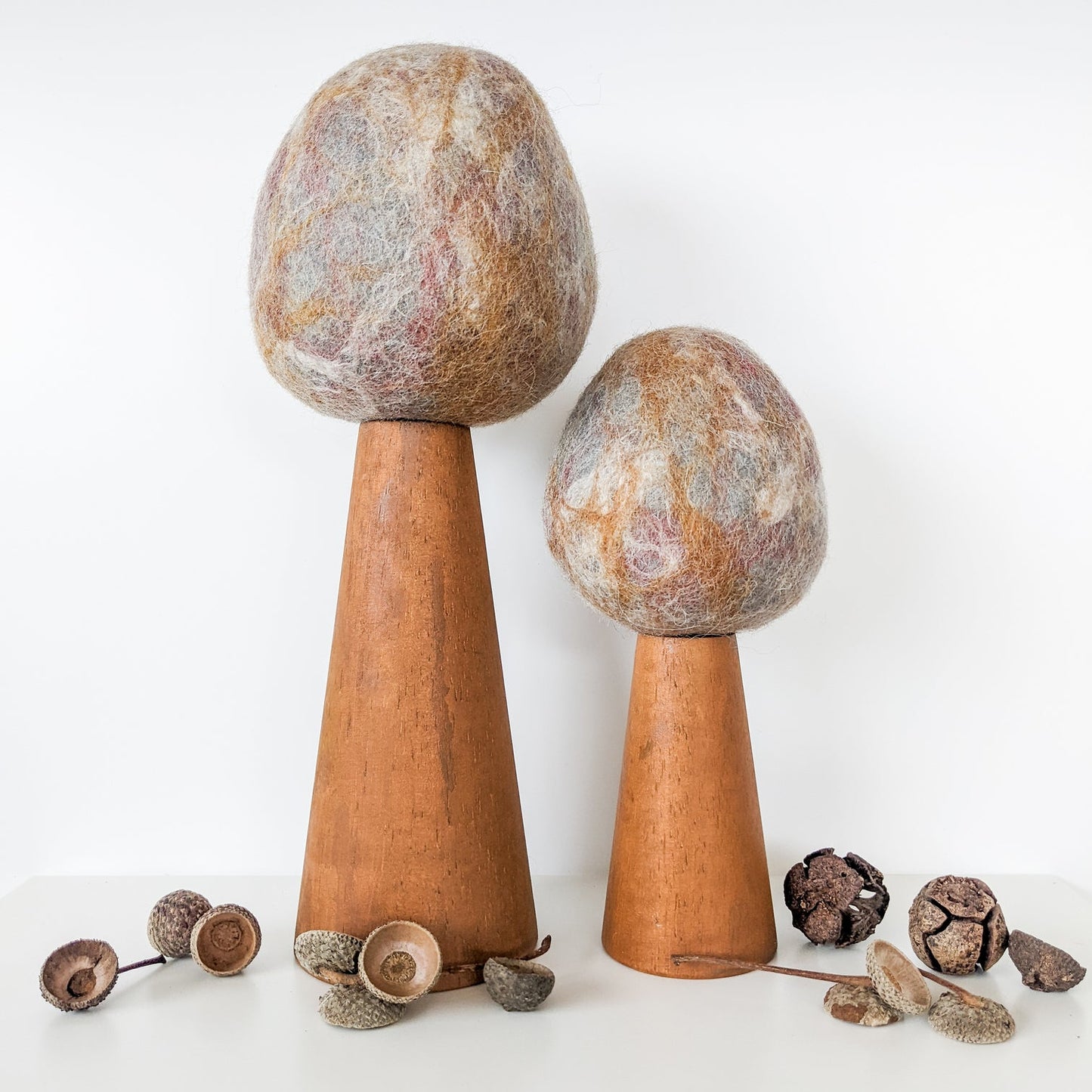 Earth Wool Felt Tree Set of 2