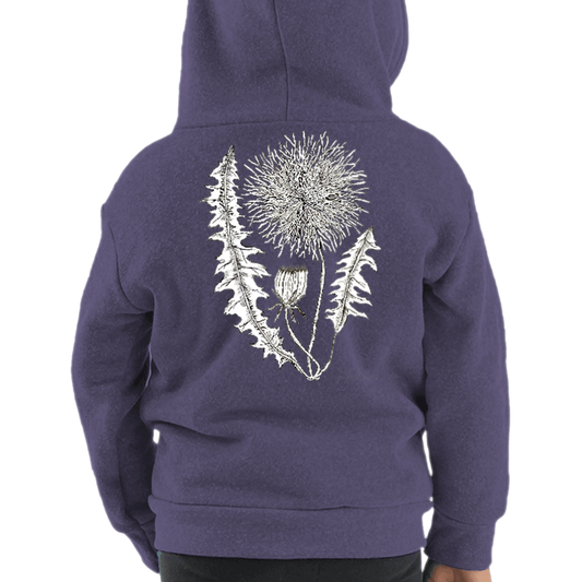 Monochrome Dandelion Kids Hoodie