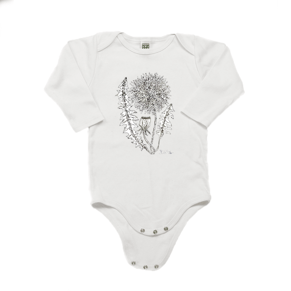 Long Sleeve Organic Mono Chrome Dandelion