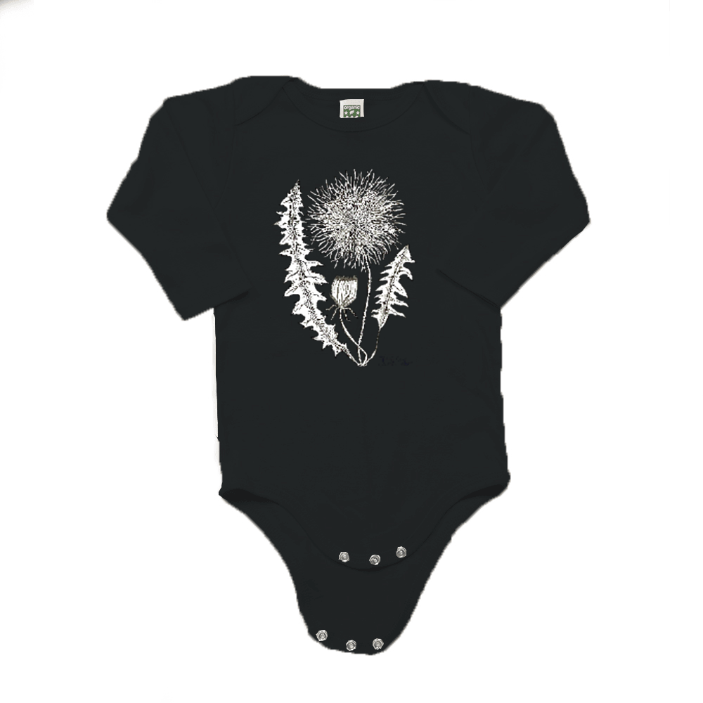 Long Sleeve Organic Mono Chrome Dandelion