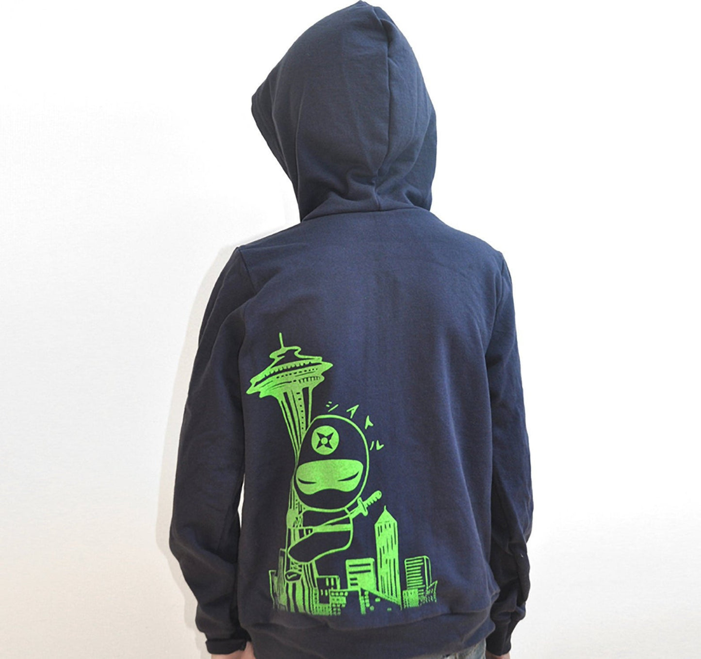 Ninja Climbing on the Space Needle Hoodie