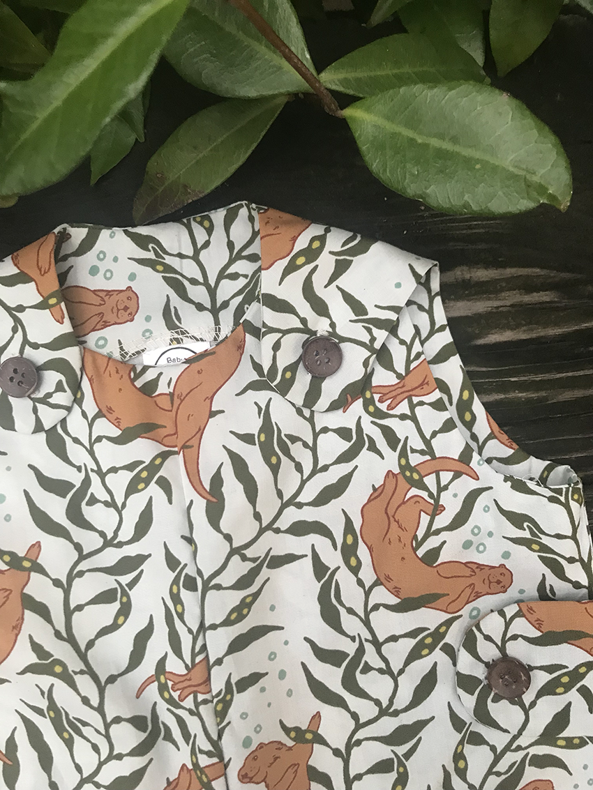 Organic Otter Baby Romper