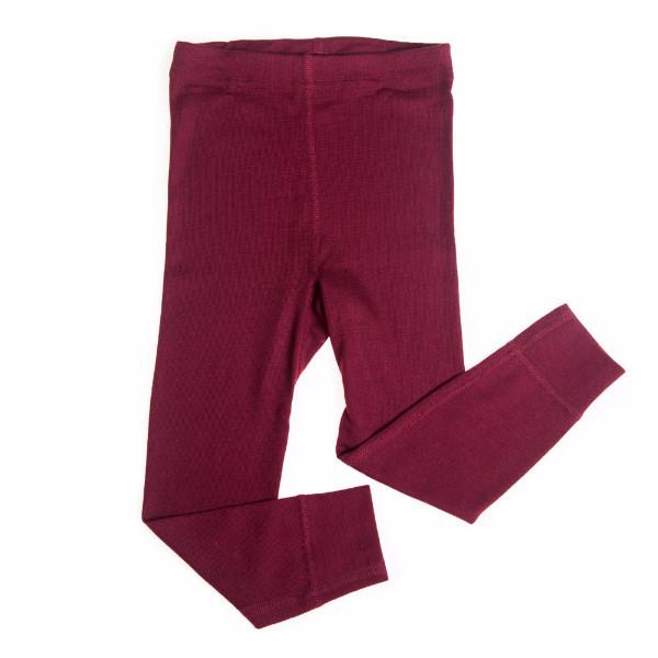 Bordeaux Wool Silk Long Underwear Pants HOCOSA