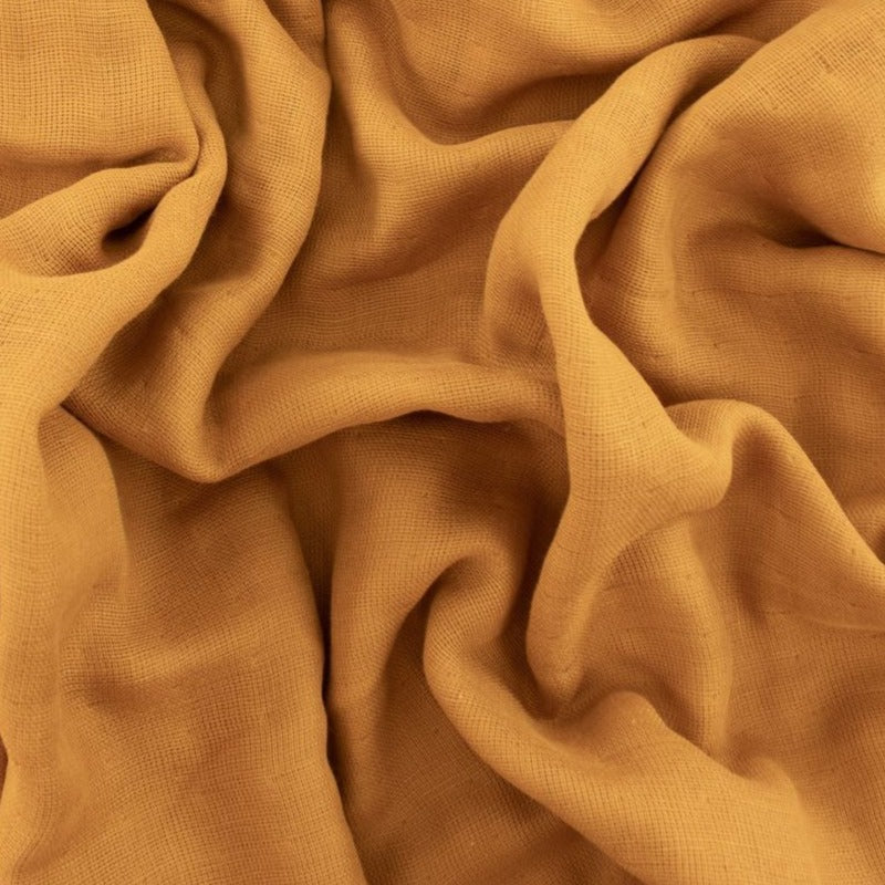 8-Layer Organic Cotton Muslin Gauze Blanket in Butterscotch