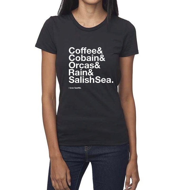 The Organic Seattle Fitted Tee in Black