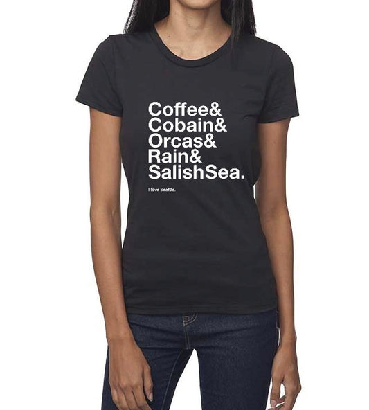 The Organic Seattle Fitted Tee in Black