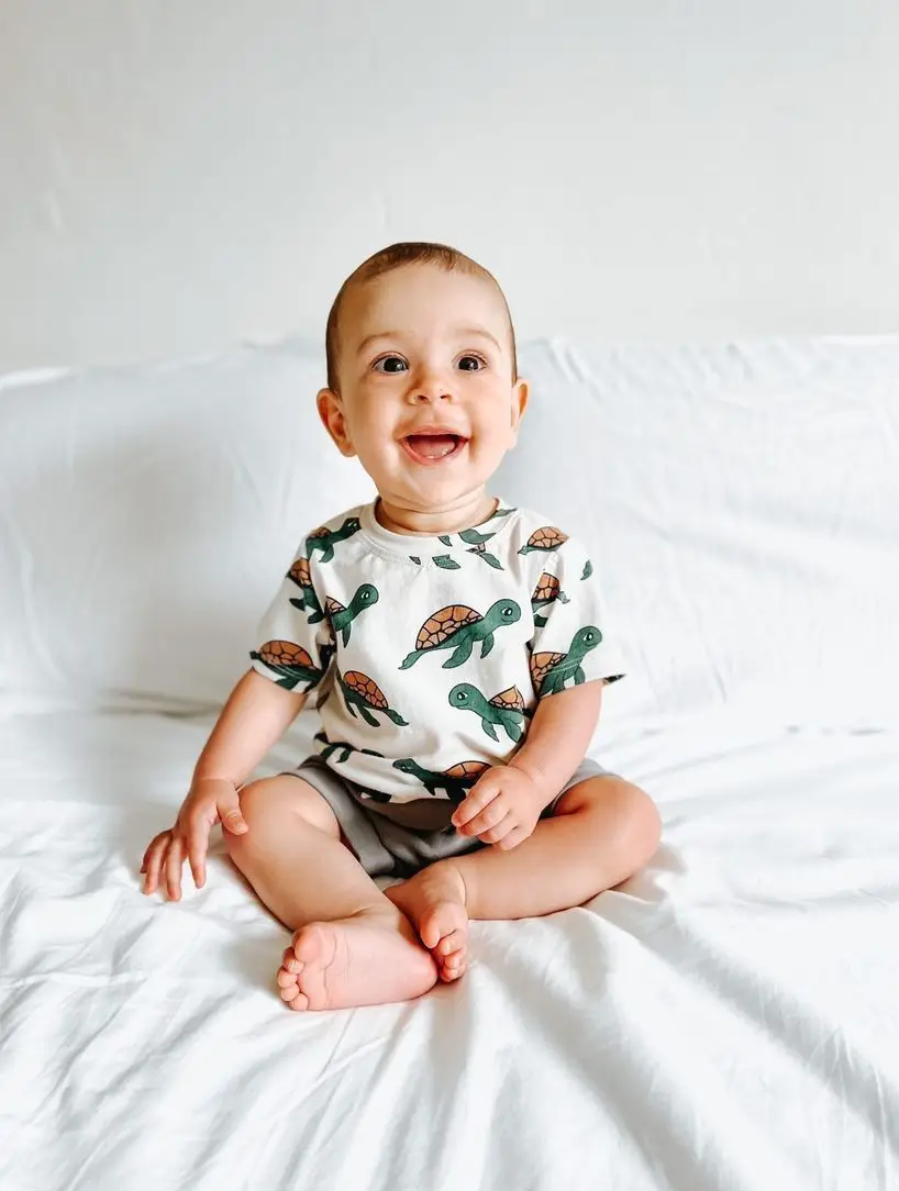 Sea Turtles Organic Cotton Ringer Tee by Rainbow Waters