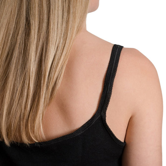 ORGANIC WOOL/SILK CAMISOLE Hocosa black